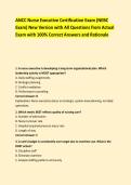 ANCC Nurse Executive Certification Exam &lpar;NEBC  Exam&rpar; New Version with All Questions from Actual  Exam with 100&percnt; Correct Answers and Rationale