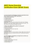 ANCC Nurse Executive Certification Exam &lpar;NE-BC Exam&rpar;