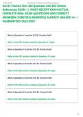 ICC B1 Practice Test&colon; 200 Questions with IRC Section  References EXAM &vert;&vert; MOST RECENT EXAM ACTUAL  COMPLETE REAL EXAM QUESTIONS AND CORRECT  ANSWERS &lpar;VERIFIED ANSWERS&rpar; ALREADY GRADED A&plus; &vert;  GUARANTEED SUCCESS&excl;&excl; 