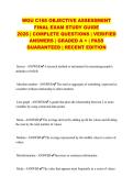 WGU C168 OBJECTIVE ASSESSMENT FINAL EXAM STUDY GUIDE 2026 &vert; COMPLETE QUESTIONS &vert; VERIFIED ANSWERS &vert; GRADED A &plus; &vert; PASS GUARANTEED &vert; RECENT EDITION