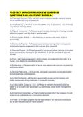 PROPERTY LAW COMPREHENSIVE EXAM 2026 QUESTIONS AND SOLUTIONS RATED