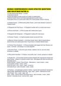 MAMAS COMPREHENSIVE EXAM UPDATED QUESTIONS AND SOLUTIONS RATED