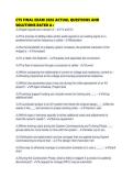 CTS FINAL EXAM 2026 ACTUAL QUESTIONS AND SOLUTIONS RATED