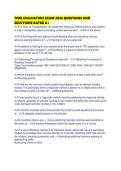 TIMS EVALUATION EXAM 2026 QUESTIONS AND SOLUTIONS RATED