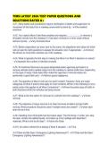 TIMS LATEST 2026 TEST PAPER QUESTIONS AND SOLUTIONS RATED