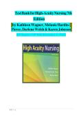 Test bank for High Acuity Nursing 7th Edition by Kathleen Dorman Wagner Melanie Hardin-Pierce Darlene Welsh 9780134459295 Chapter 1-39 All Chapters with Answers