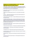 PRINCIPLES OF MICROECONOMICS LATEST 2026 EXAM QUESTIONS AND SOLUTIONS RATED