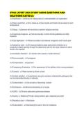 STNA LATEST 2026 STUDY GUIDE QUESTIONS AND SOLUTIONS RATED