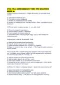STNA FINAL EXAM 2026 QUESTIONS AND SOLUTIONS RATED