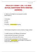 POLS 2311 EXAM 1 &lpar;CH&period; 1-5&rpar; 2026  ACTUAL QUESTIONS WITH VERIFIED  ANSWERS&period;