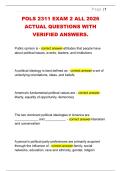POLS 2311 EXAM 2 ALL 2026  ACTUAL QUESTIONS WITH  VERIFIED ANSWERS&period; 