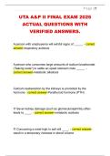 UTA A&P II FINAL EXAM 2026  ACTUAL QUESTIONS WITH  VERIFIED ANSWERS&period; 