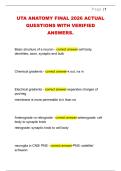 UTA ANATOMY FINAL 2026 ACTUAL  QUESTIONS WITH VERIFIED  ANSWERS&period; UTA ANATOMY FINAL 2026 ACTUAL  QUESTIONS WITH VERIFIED  ANSWERS&period; 