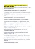 TFM03 FINAL EXAM ACTUAL 2026 QUESTIONS AND SOLUTIONS RATED