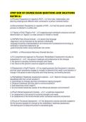 CPRP END OF COURSE EXAM QUESTIONS AND SOLUTIONS RATED 