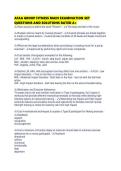 AFAA GROUP FITNESS MAIN EXAMINATION SET QUESTIONS AND SOLUTIONS RATED