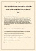 NUR 211 Lifespan Final ACTUAL EXAM QUESTIONS AND CORRECT DETAILED ANSWERS LATEST UPDATE THIS YEAR