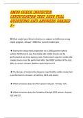 SMOG CHECK INSPECTOR CERTIFICATION TEST 2026 FULL QUESTIONS AND ANSWERS GRADED A&plus;