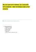 NBC-HIS EXAM WITH VERIFIED 100&plus; QUESTIONS WITH ANSWERS &plus; BRIEF RATIONALES 2026 LATEST UPDATED 