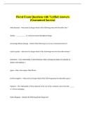 Floral Exam Questions with Verified Answers  &lpar;Guaranteed Success&rpar; 