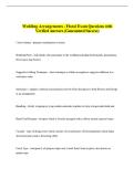 Wedding Arrangements - Floral Exam Questions with  Verified Answers &lpar;Guaranteed Success&rpar; 