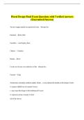 Floral Design Final Exam Questions with Verified Answers  &lpar;Guaranteed Success&rpar;