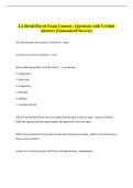 LA Retail Florist Exam Content - Questions with Verified  Answers &lpar;Guaranteed Success&rpar;