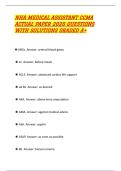 NHA MEDICAL ASSISTANT CCMA ACTUAL PAPER 2026 QUESTIONS WITH SOLUTIONS GRADED A&plus;