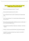 Floral Design Exam 1 &lpar;PWS 112 BYU&rpar; Questions with  Verified Answers &lpar;Guaranteed Success&rpar; 