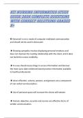ATI NURSING INFORMATICS CERTIFICATION TEST 2026 FULL QUESTIONS AND ANSWERS GRADED A&plus; 
