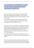 ATI NURSING INFORMATICS EXAM SCRIPT 2026 QUESTIONS WITH ANSWERS GRADED A&plus;