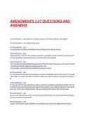 AMENDMENTS 1-27 QUESTIONS AND ANSWERS