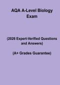 AQA A-Level Biology Complete Revision Notes & Exam Practice PDF