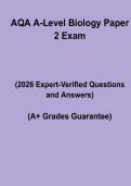 AQA A-Level Biology Paper 2 Revision Notes & Exam Questions PDF