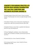 CONCEPTS FOR NURSING PRACTICE 4TH EDITION JEAN GIDDENS EXAMINATION TEST 2026 FULL QUESTIONS AND ACCURATE SOLUTIONS GRADED A&plus;
