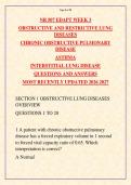 NR 507 Edapt Week 3 2026-2027&colon; Obstructive & Restrictive Lung Diseases &ndash; 100 Q&A with Rationales &vert; COPD&comma; Asthma&comma; Interstitial Lung Disease