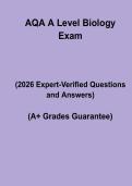 AQA A Level Biology Complete Revision Notes & Exam Practice PDF