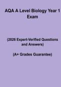 AQA A Level Biology Year 1 &lpar;AS&rpar; Complete Revision Notes PDF