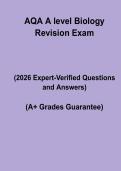 AQA A Level Biology Revision Notes & Exam Practice PDF