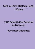 AQA A Level Biology Paper 1 Revision Notes & Exam Questions PDF