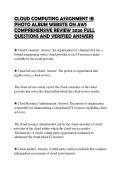 CLOUD COMPUTING ASSIGNMENT 1B PHOTO ALBUM WEBSITE ON AWS COMPREHENSIVE REVIEW 2026 FULL QUESTIONS AND VERIFIED ANSWERS