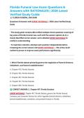 Florida Funeral Law Exam Questions & Answers with RATIONALES &vert; 2026 Latest Verified Study Guide