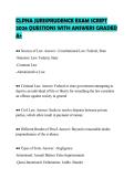 CLPNA JURISPRUDENCE EXAM SCRIPT 2026 QUESTIONS WITH ANSWERS GRADED A&plus;