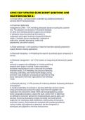 APICS CSCP UPDATED EXAM SCRIPT QUESTIONS AND SOLUTIONS RATED