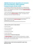 ABDSM Final Exam Questions & Answers with RATIONALES &vert; 2026 Updated Comprehensive Study Guide