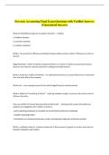 Forensic Accounting Final Exam Questions with Verified Answers  &lpar;Guaranteed Success&rpar; 