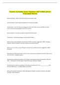 Forensic Accounting Exam 1 Questions with Verified Answers  &lpar;Guaranteed Success&rpar; 