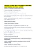 ARIZONA LIFE INSURANCE 2026 UPDATED EXAM SCRIPT QUESTIONS AND SOLUTIONS RATED