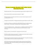 Forensic Accounting -Questions with Verified Answers  &lpar;Guaranteed Success&rpar; 