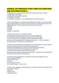 ARIZONA LIFE INSURANCE STUDY GUIDE 2026 QUESTIONS AND SOLUTIONS RATED